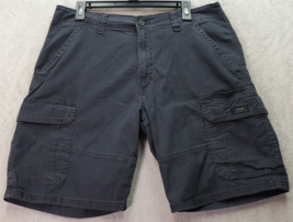 Wrangler Cargo Shorts Men Size 34 Dark Gray Relaxed Fit Cotton Slash Pocket Logo - £12.39 GBP