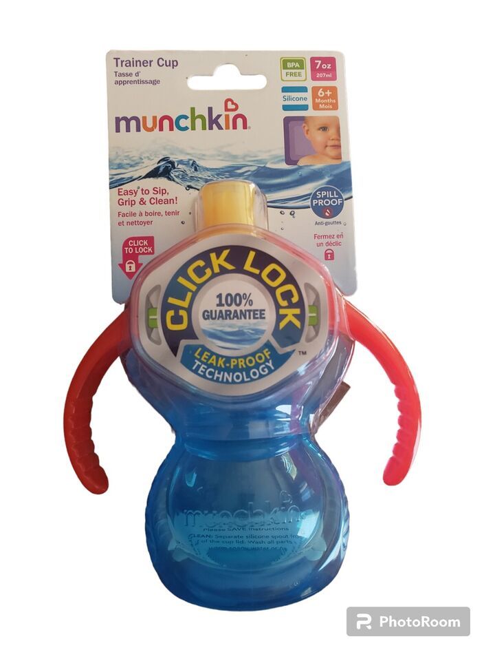 Munchkin Click Lock trainer cup 7 Oz BPA free Silicone Free Discontinued - $14.84