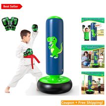 Engaging 48-Inch Dinosaur Inflatable Boxing Bag with Gloves for Little C... - $84.10