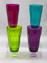 CIRCLEWARE 5.5&quot; Iced Tea Soda Beverage Tumbler Glass GEMSTONE COLORS - S... - $26.14