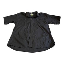 Plus Size First Tactical Button Up Solid Black Shirt Mens 2XL XXL Gun Sh... - $14.94