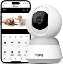 3K 5MP Indoor Pan Tilt Security Camera with Auto Focus Ideal for Baby Monitor Pe - $83.68