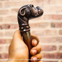 Walking Stick Bulldog Handle Wooden Victorian Foldable Cane Collectible ... - £15.57 GBP+