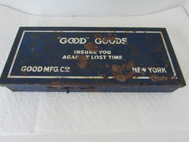 Vintage Metal Hardware Organizer Good Goods Mfg. Co. New York 12&quot; w/Comp... - £19.42 GBP