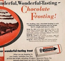 1956 Wrigley&#39;s Spearmint Gum Frosting Recipe Advertisement Candy Vintage... - $371.09 MXN
