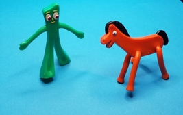 Jesco Toy Company Rubber Gumby &amp; Pokey Bendable Figures  - £8.01 GBP