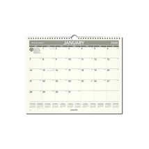 2024 AT-A-GLANCE Recycled 15&quot; x 12&quot; Monthly Wall Calendar Off-White/Gray - £28.18 GBP