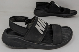 Nike Sandals Women Size 6 Black Adjustable Ankle Strap Black Slides 8826... - $18.26