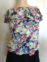 Final Touch Double Ruffle Tube Top Blouse Size L (#2937) - $28.99
