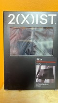 NEW Mens SMALL 2(x)ist SLIQ Trunk Briefs Poly Blend 28-30 Black w/Golden... - $22.09 CAD