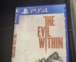 Evil Within (Sony PlayStation 4, 2014) GAME ONLY WITH BLUE CASE + PRINT ART - $3.95