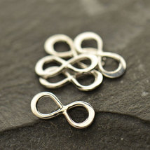 Sterling Silver Infinity Charm Link 10x4mm - $93.72 MXN