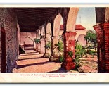 Veranda of Mission San Juan Capistrano California CA UNP UDB Postcard H25 - $2.92