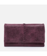 HOBO Keen Continental Leather Wristlet Strap Wallet, Tri Fold, Plum Purp... - £87.52 GBP