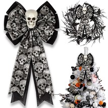 Halloween Bows For Wreaths Decorations, Halloween Tree Topper Bow, Decorative Bo - £22.13 GBP