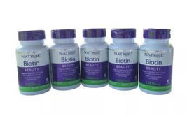 5-Pack Natrol Biotin Beauty 1,000mcg Hair Skin Nails Energy 100 Tabs x 5 Ex 6/26 - £34.84 GBP