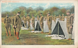 U S Soldiers~Shelter Tent INSPECTION~1916 WW1 Antique Postcard - £8.08 GBP