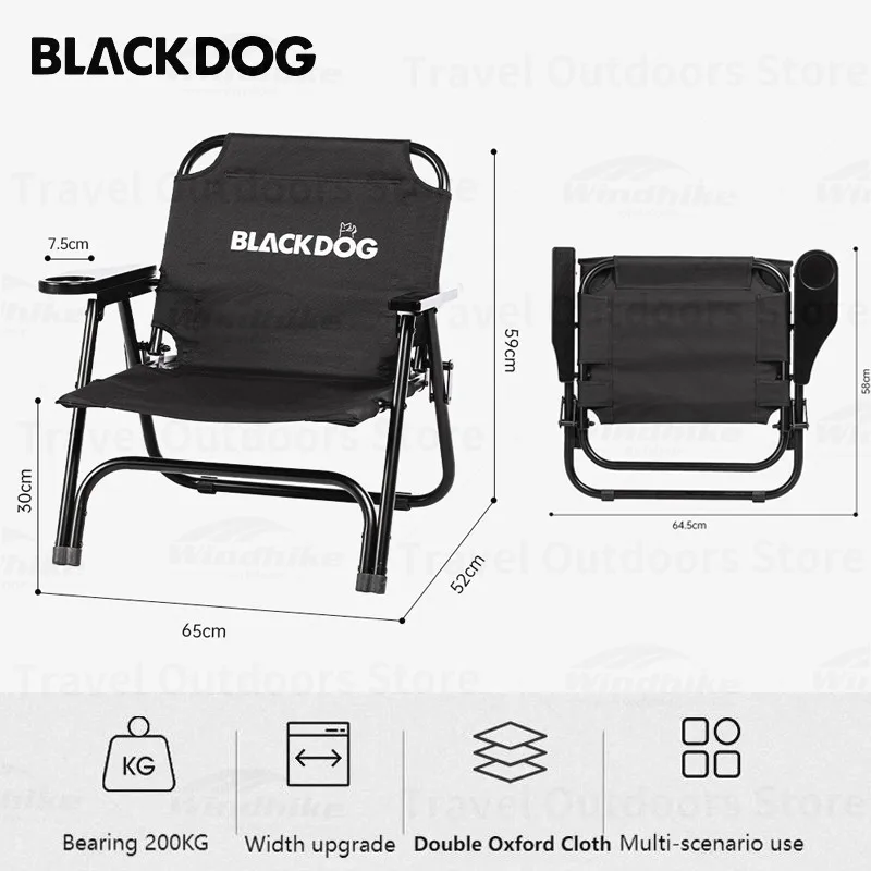 Naturehike-BLACKDOG Camping Folding Fishing Chair 600D Oxford Cloth Ultr... - £175.19 GBP