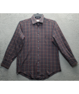 Etienne Aigner Dress Shirt Men 15.5 Multi Plaid Classic Fit Collared But... - $454.26 MXN