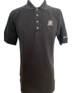Antigua Men&#39;s Golf Shirt NBC Sports Lapel Black Large - $19.94