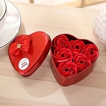 10 Boxes Heart Gifts for Valentine&#39;s Day Simulation Rose Artificial Flowers Soap - £33.99 GBP