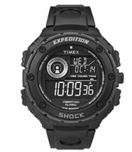 Timex T49983 Expedition Black Digital Watch Vibration Alarm - $72.75