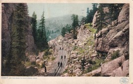 On The Road to Pike&#39;s Peak Colorado CO Postcard 1909 Colorado Springs - £2.38 GBP