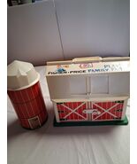 Vintage FISHER PRICE Little People Farm 1967 Play Family Farm Barn &amp; Sil... - $49.49
