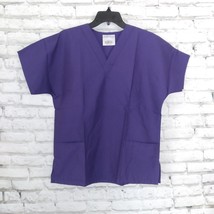 WS Fundamentals by White Swan Womens Small Purple Short Sleeve V Neck Sc... - $11.99