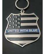 &quot;United With Blue&quot; Unique Police Badge Tribute Keychain (J11) - $20.36 CAD