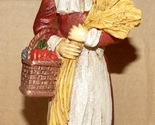 Harvest Vintage Figurine Pilgrim Farm Woman Holding Wheat 8 1/2&quot; Tall NI... - £7.52 GBP