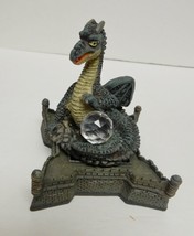 Ceramic World 2000 Dinosaur w Faux Crystal Gem Collectible D-156 Sculptu... - $33.85