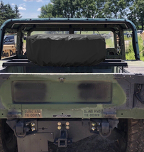 Canvas Tire Cover 37&quot;&quot; Tires Black For Military Humvee Replacement M998 Beam-... - £136.22 GBP