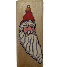 Christmas Santa Head Ornament Rubber Stamp Jackie Frerichs Inkadinkado 6059P New - £11.43 GBP