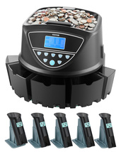 VEVOR USD Coin Sorter, Coin Counter and Wrapper Machine Holds up to 2000... - $136.99