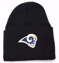 St. Louis Rams NFL Team Apparel Team Logo Cuffed Knit Football Winter Ha... - £12.69 GBP