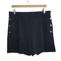 Ellen Tracy | Black High Waisted Pull-On Sailor Shorts, Womens size large - £27.04 GBP