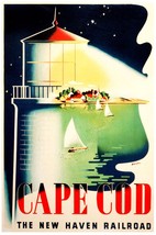 Poster decoration.Room Interior art design.Cape Cod Mass.Lighthouse.7561 - £12.91 GBP+