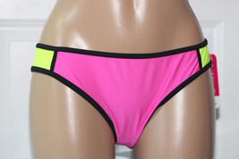  NEW Hula Honey Colorblock Pink Hipster Bikini Swim Bottom L Large - £5.51 GBP