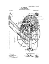 Street Sweeper Patent Print - White - $7.95+