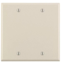 Wallplate, 2 -Gang, Thermoset, Smooth, Light Almond - Leviton 000-78025-000 - $0.99