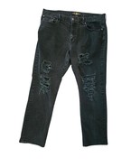 Lucky Brand 410 Men’s Athletic Destressed Black Flex Fit  Jeans 40x32 - $367.44 MXN
