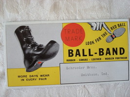Vintage Advertising Blotter ~ Ball-Brand Shoes ~ Schroeder B - $4.00