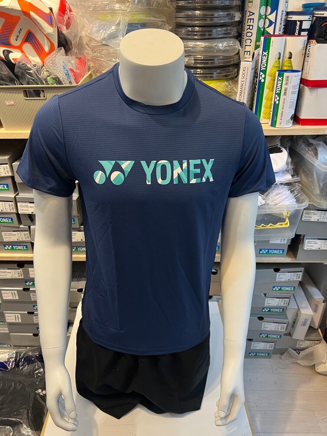 Primary image for YONEX Men's Badminton T-Shirts Sports Top Apparel Blue [95/US:XS] NWT 99TR001M