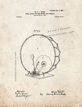 Pedal Device for Bass-drums and Cymbals Patent Print - Old Look - £6.34 GBP+