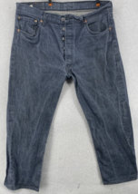 Levi&#39;s Mens 501 Jeans 36x29 Regular Fit Vintage 90&#39;s Denim Button Fly Black - $22.76