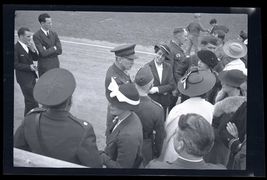 BLACK &amp; WHITE NEGATIVE * People man wearing uniforms women hats - $9.95