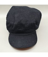 ZARA - Woman&#39;s SIZE Small - CORDUROY Black NEWSBOY Cabbie CAP-Hat - $11.46