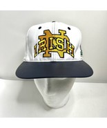 Vintage White Leather Notre Dame All Around Art Strapback Fighting Irish... - $46.74