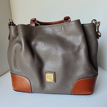 Dooney &amp; Bourke Brenna Handbag Elephant Pebble Grain Leather Satchel Sho... - $2,399.68 MXN